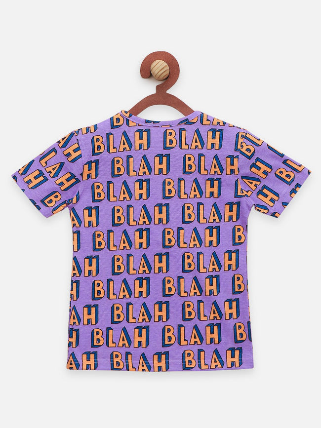 Lilpicks Funky Blah Print Shorts Nightsuit