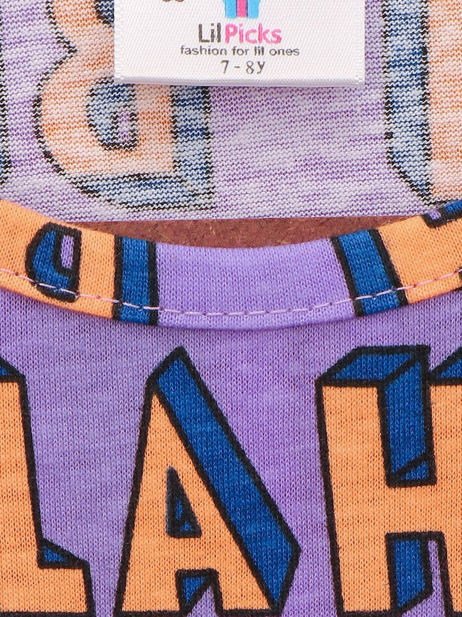 Lilpicks Funky Blah Print Shorts Nightsuit