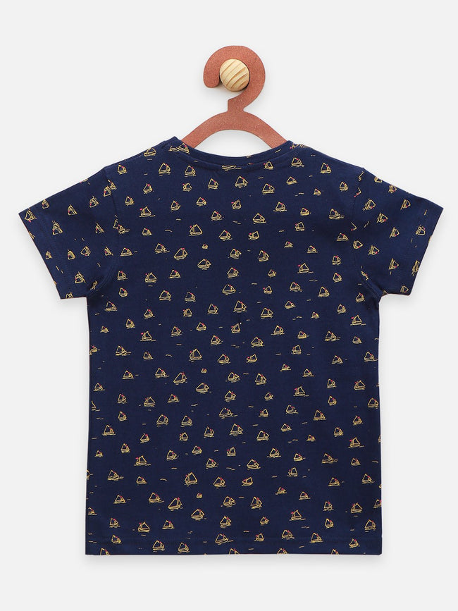 Lilpicks Yacht Print Shorts Nightsuit