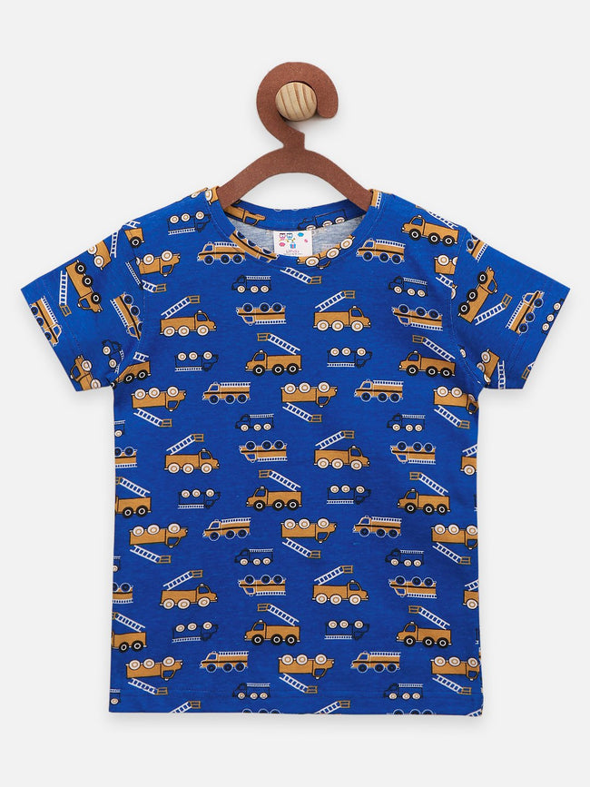 Lilpicks Crane Print Shorts Nightsuit