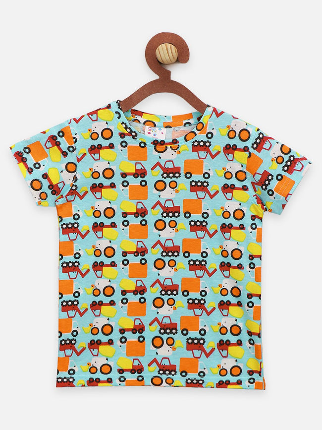 Lilpicks Vehicle Print Shorts Nightsuit