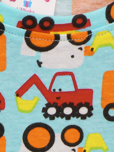 Lilpicks Vehicle Print Shorts Nightsuit