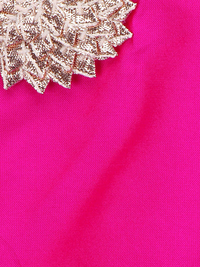 Floral Sharara Saree with Pink Choli