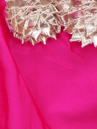 Floral Lehenga with One Side shoulder Choli and Potli