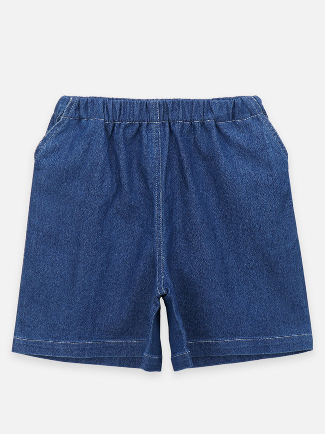 Rainbow Crop top with Denim shorts Co-ord Set