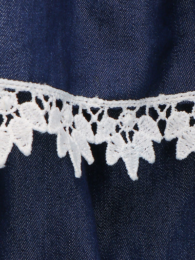 Denim Washed dress with Handloom Belt