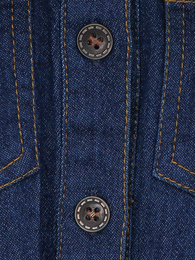 Denim Boat Neck fit and Flare Dress