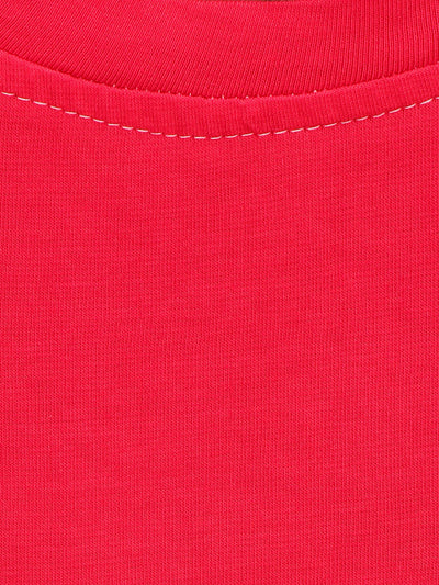 Red Tee with Denim Dungaree Set