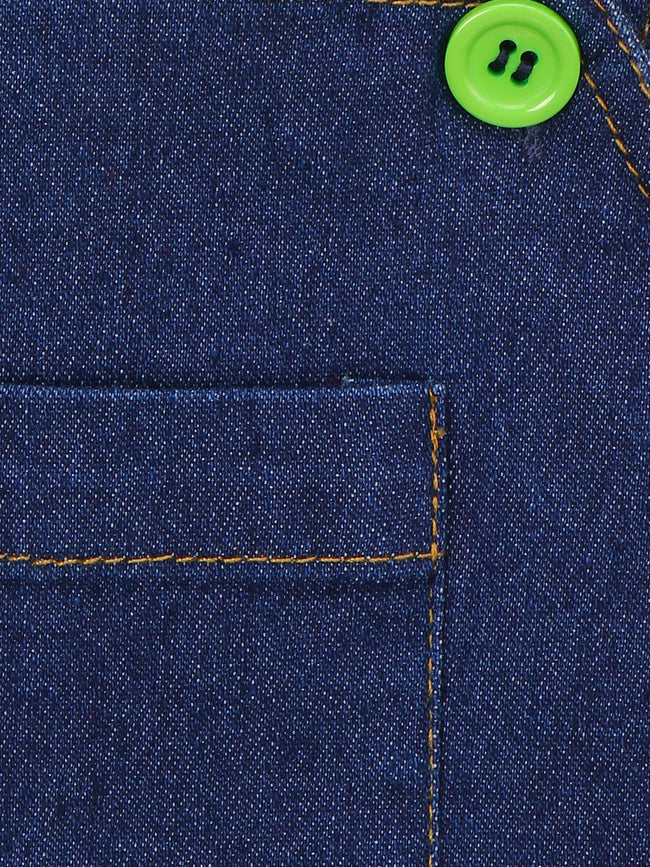 Red Tee with Denim Dungaree Set