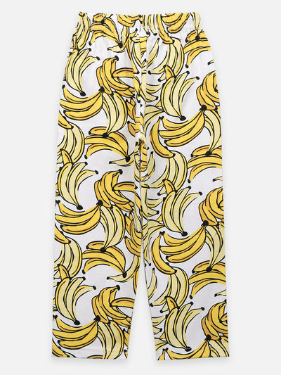 LilPicks Black Tshirt with Banana Print Nightsuit