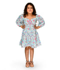Unicorn Print Sky blue Designer Dress