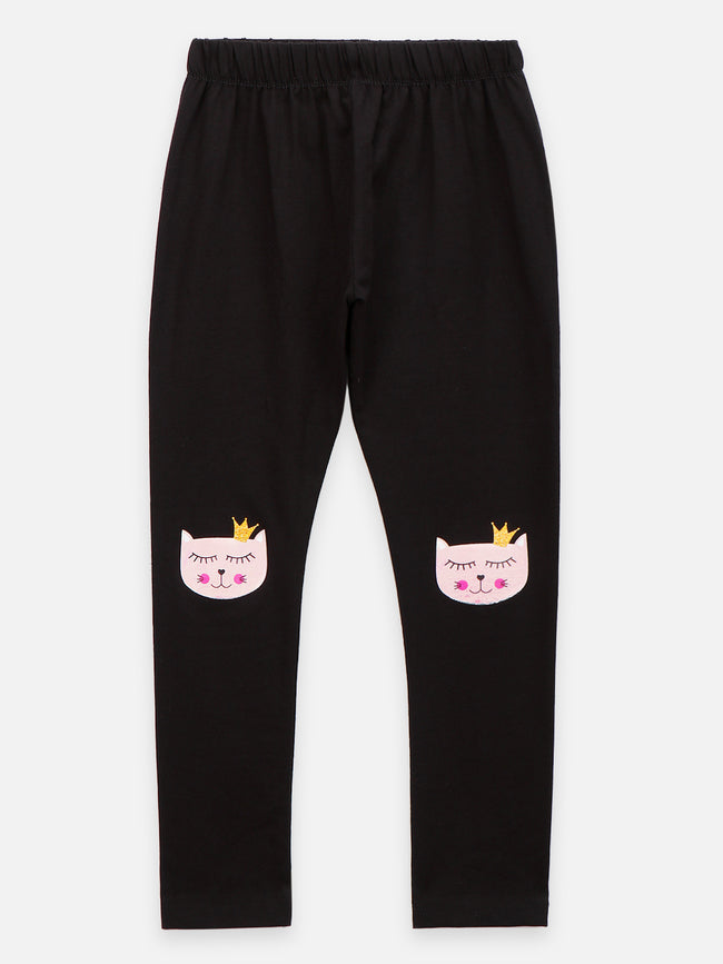 Meow Red black Pack of 2 Leggings