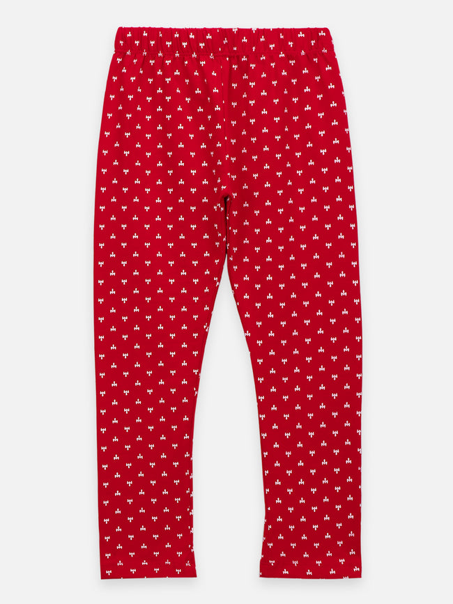 Meow Red black Pack of 2 Leggings