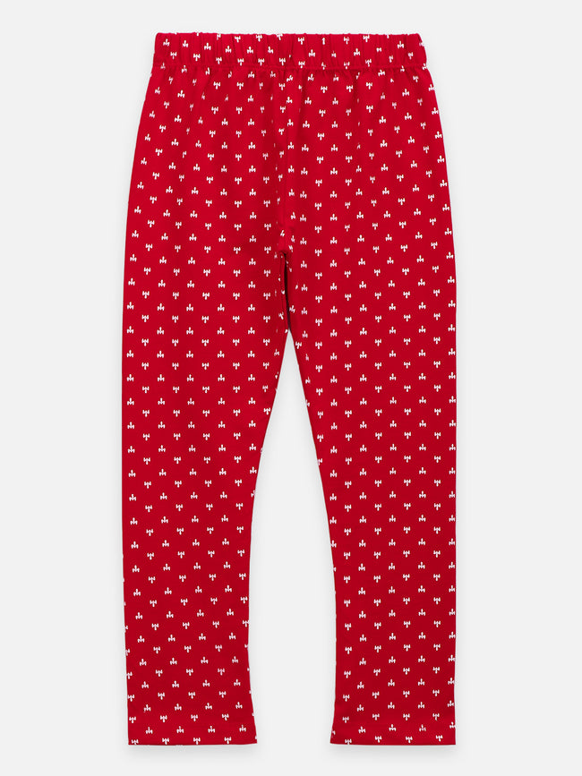 Meow Red black Pack of 2 Leggings