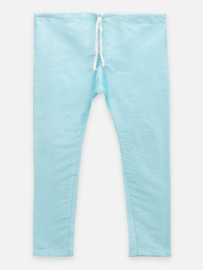 Sky Blue Plain Kurta Pyjama Set