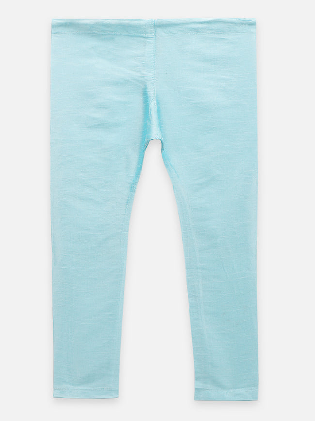 Sky Blue Plain Kurta Pyjama Set