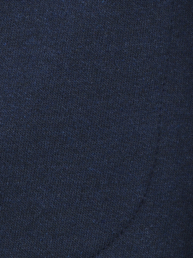 Navy Blue Knee Quilted Fleece TrackPant