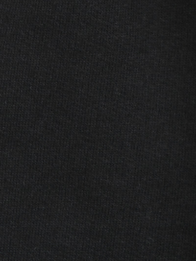 Black Knee Quilted Fleece TrackPant