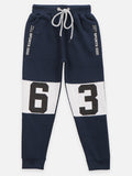 Blue Knee Printed Track Pant