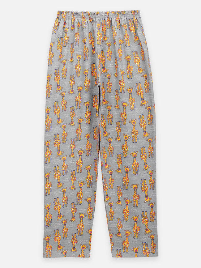 Giraffe Print Collar NightSuit