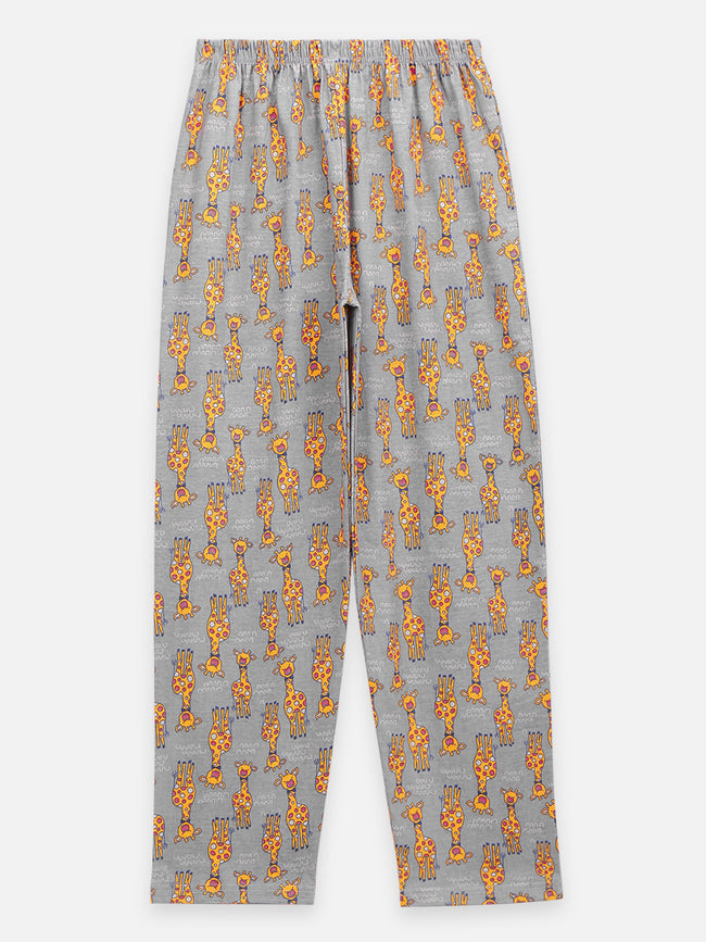 Giraffe Print Collar NightSuit