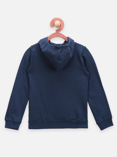 OH Happy Day Print Navy Hoodie