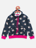 Unicorn Print Midnight Blue Hoodie