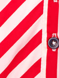 Red White Striped Fit n Flare Dress