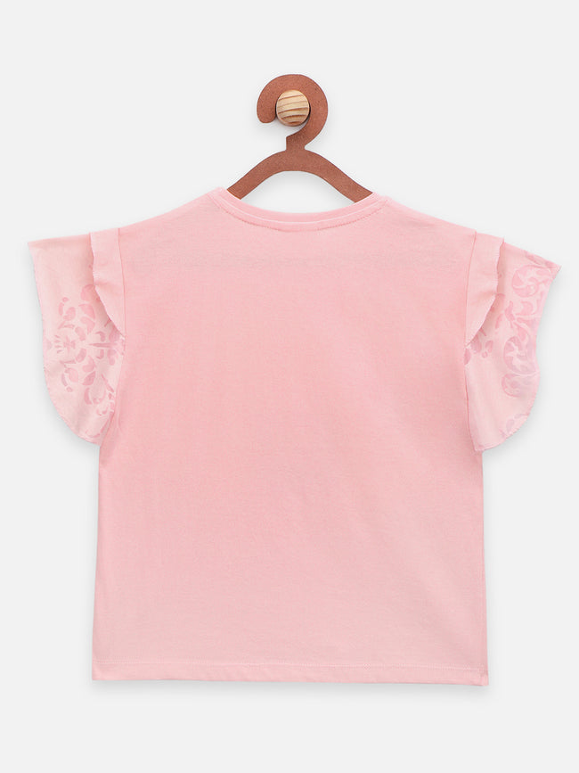 Green Peach Flared Sleeves Top - Pack of 2