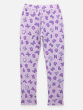 Lavender Navy Blue Stripe Leggings - Pack of 2