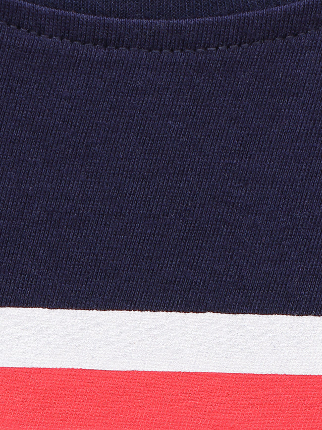 Black Red Striped Anchor Print T-shirt - Pack of 2