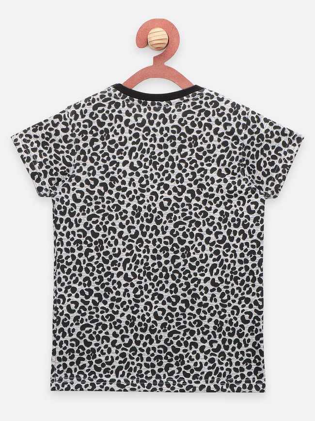 Black Grey Cool Print T-shirt - Pack of 2