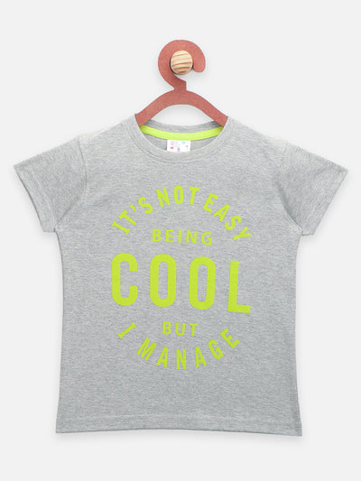 Black Grey Cool Print T-shirt - Pack of 2