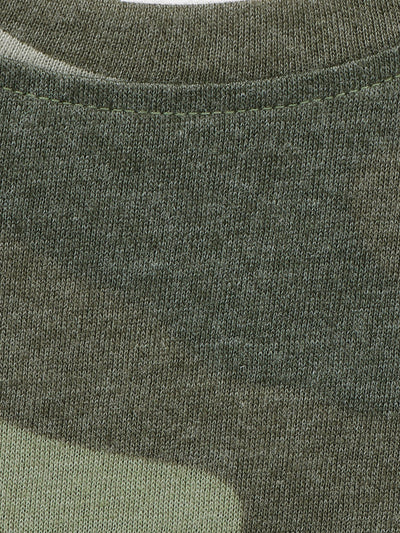 Green Beige Army Print T-shirt - Pack of 2