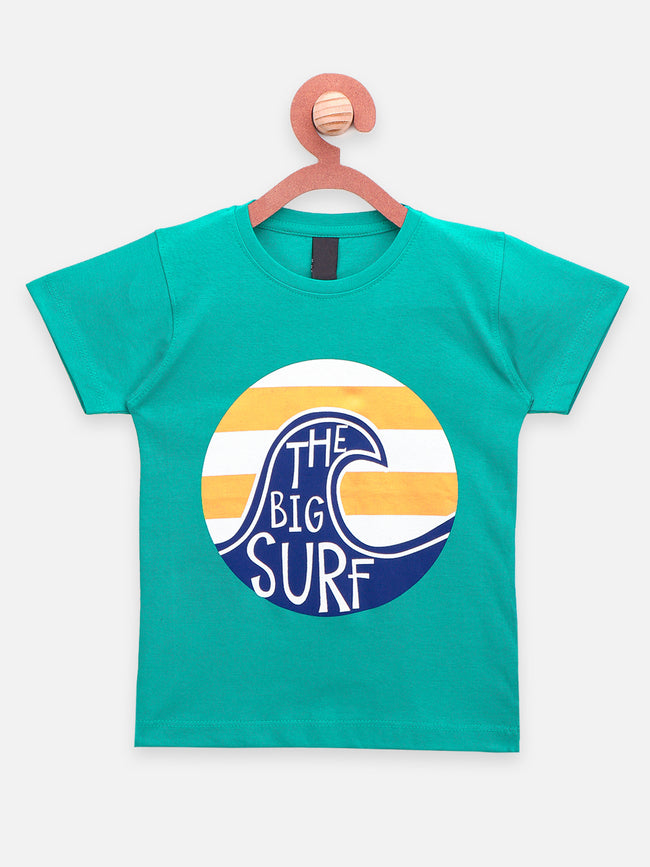 Black Green Game Over Print T-shirt - Pack of 2