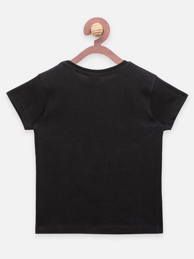 Black Dark Grey Lucky Print T-shirt - Pack of 2