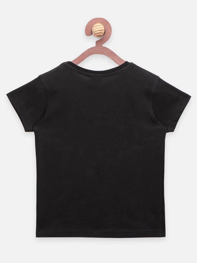 Black Dark Grey Lucky Print T-shirt - Pack of 2