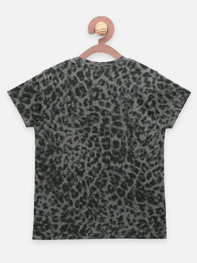 Black Dark Grey Lucky Print T-shirt - Pack of 2