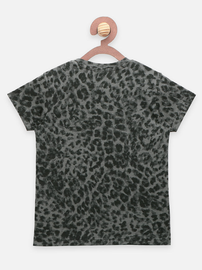 Black Dark Grey Lucky Print T-shirt - Pack of 2