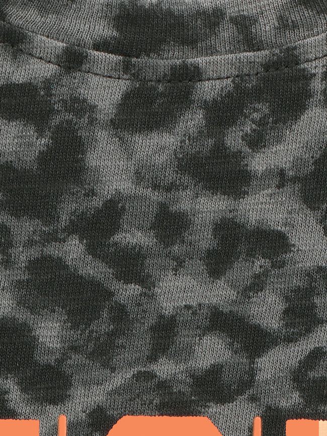 Black Dark Grey Lucky Print T-shirt - Pack of 2