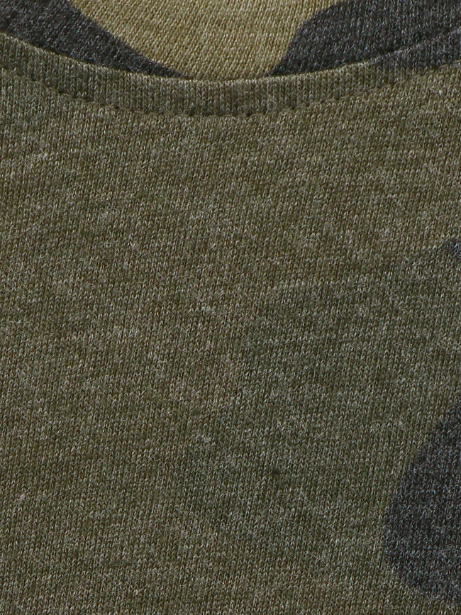 Green Grey Army Melange Print T-shirt - Pack of 2