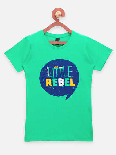 Blue Green Little Rebel Print T-shirt - Pack of 2