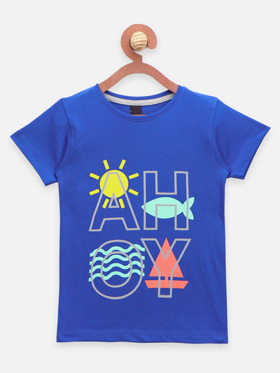 Blue Green Little Rebel Print T-shirt - Pack of 2