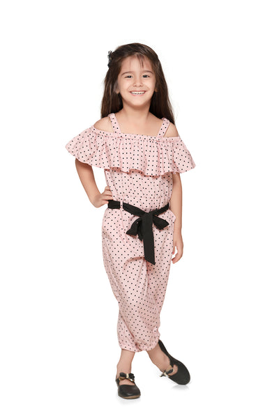Light Pink Polka Jumpsuit