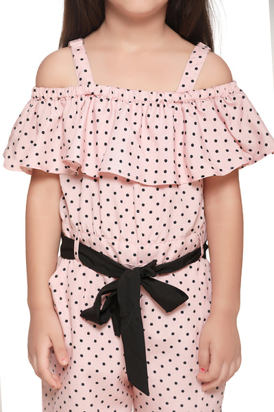 Light Pink Polka Jumpsuit