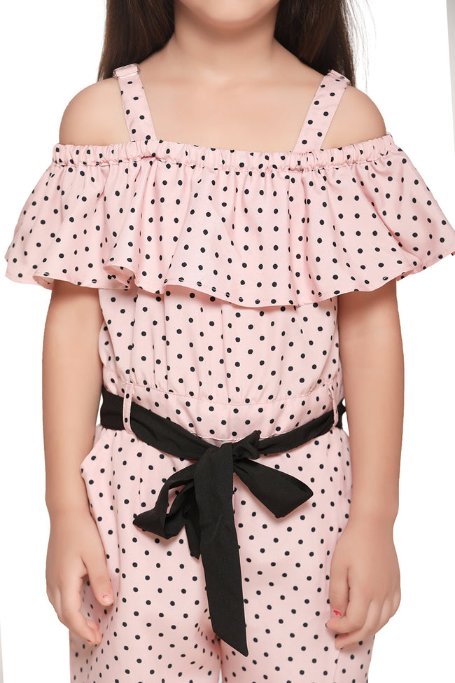 Light Pink Polka Jumpsuit
