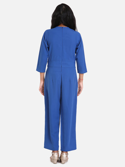 Blue Party Full Jumpsuit
