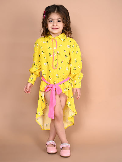 Yellow Asymmetrical Dress