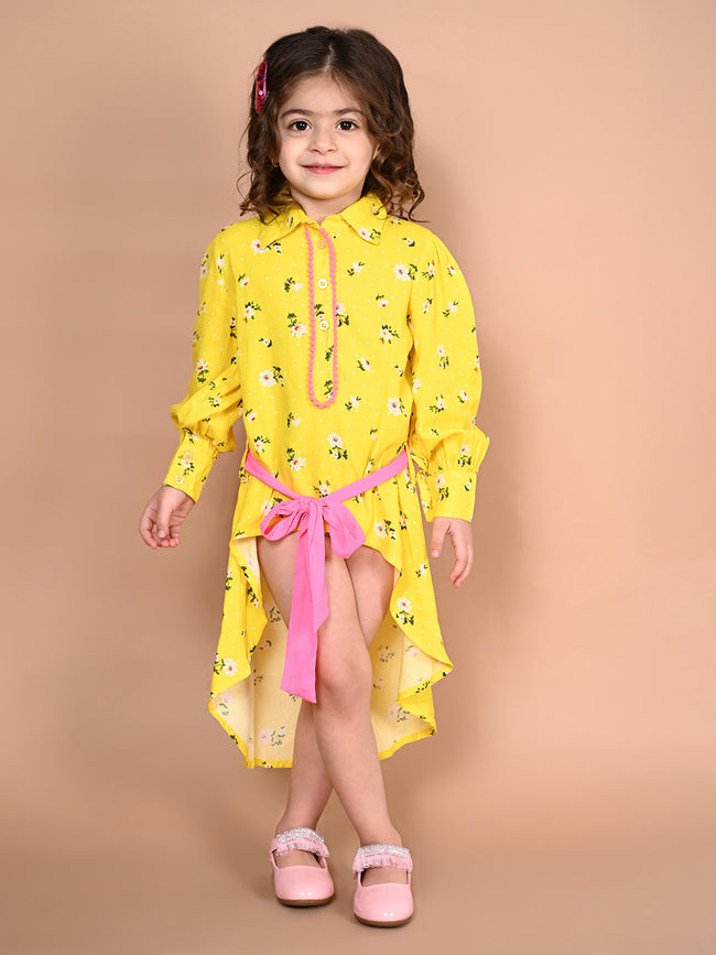 Yellow Asymmetrical Dress