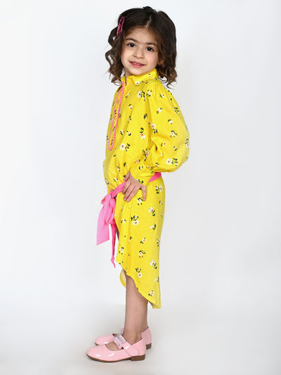 Yellow Asymmetrical Dress